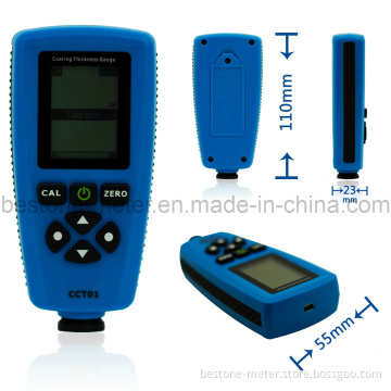 Digital High Accuracy Coating Thickness Meter, Gauge 0-1300um/0-51.2mil+Built-in F&Nf Probe (CCT01)